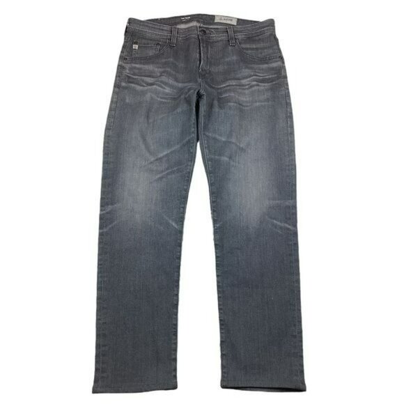 AG Adriano Goldschmied Mens Tellis Modern Slim Jeans Black Wash 33R - Picture 5 of 14